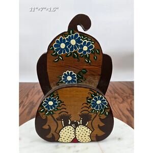 Vintage 
Flower Power Hand Painted Puppy